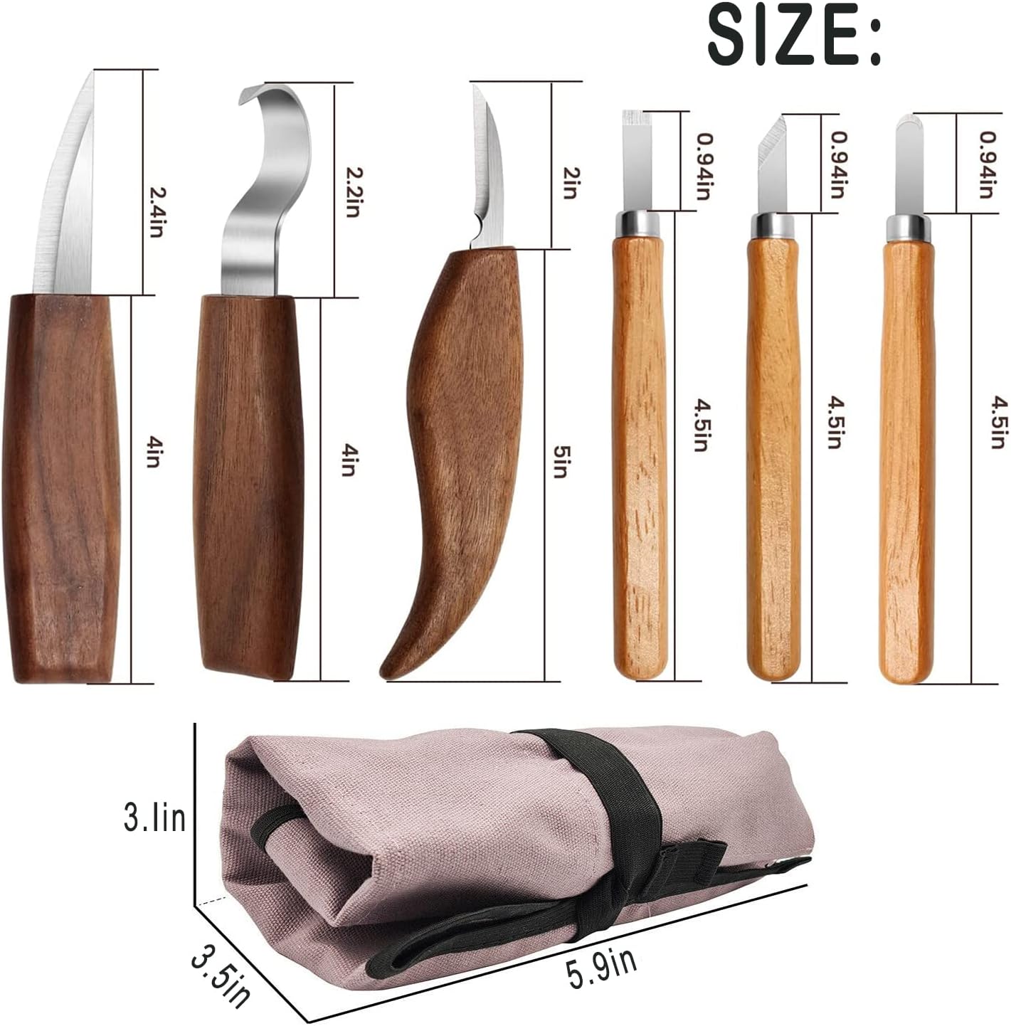 10Pcs Wood Carving Kit, Beginner Set With Resistant Gloves, Spoon & Whittling Knife, Sandpaper for Woodworking - Image 3