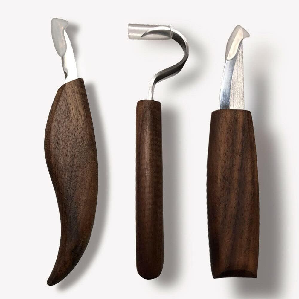 10Pcs Wood Carving Kit, Beginner Set With Resistant Gloves, Spoon & Whittling Knife, Sandpaper for Woodworking - Image 4