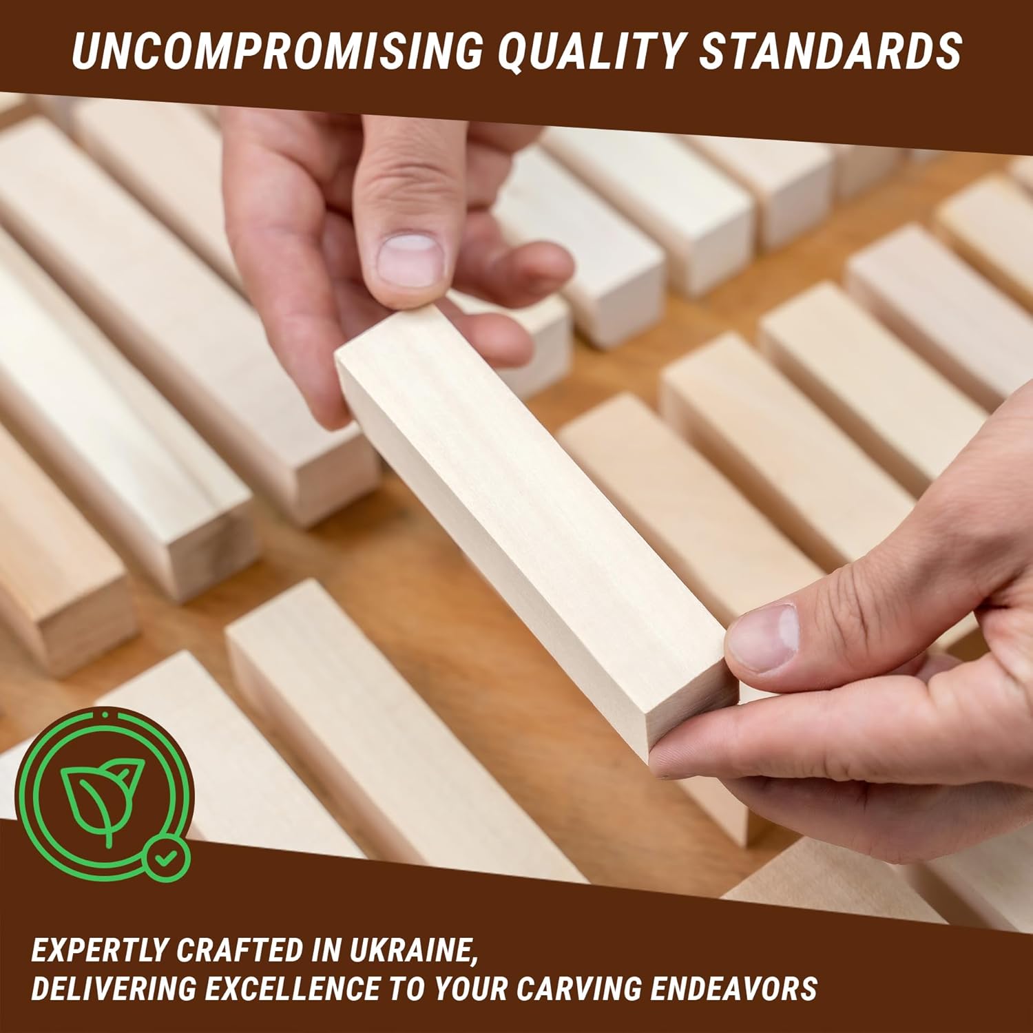 BeaverCraft Basswood Carving Blocks BW18 pcs Whittling Wood for Crafts - Soft Carving Wood - Basswood Kit 2 Different Sizes - Unfinished Wooden Blocks for Carvers - Image 6