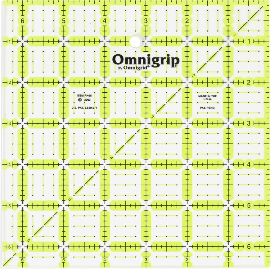 Dritz 6.5in 8.5in 10.5in Omnigrip Square Ruler Combo Pack, 6"" by 6"" Stitched in Yarn, Clear, RN65105S - Image 3