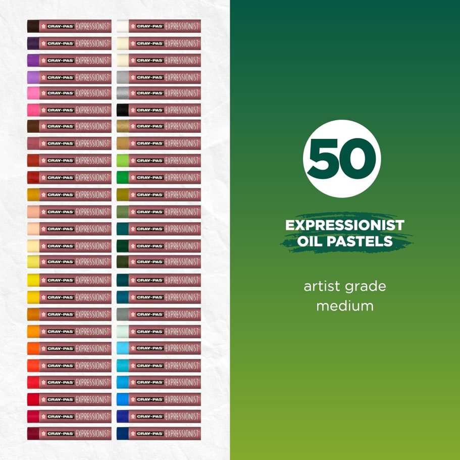 SAKURA Cray-Pas Expressionist Oil Pastel Set - Soft Oil Pastels for Artists - 50 Sticks - Image 2